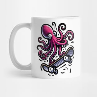 Inky Glide: Octopus Skateboard Adventure Mug